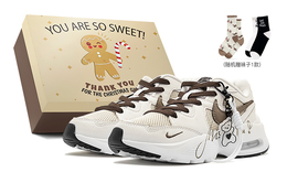 Nike Кроссовки Air Max Fusion Christmas Maillard Style Coffee Bear с подвеской низкие повседневные женские коричнево-белые умбра, цвет Umber cj1671-100(teams-美拉德小熊女s-box) | umber