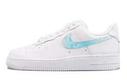 Женские скейтерские кроссовки Nike Air Force 1 Abrasion Resistant Low Top бело-голубые, цвет White Blue dd8959-100(team65-寒天落雪女款) | white blue
