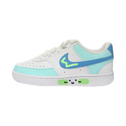 Nike Кроссовки Court Vision 1 Low Next Nature Blue Sea низкие для скейтбординга женские бело-сине-зеленые, цвет White Blue Green dh3158-107(team48-蓝海) | white blue green