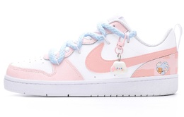 Nike Кроссовки для скейтбординга Court Borough устойчивые к истиранию легкие и дышащие низкие GS синий белый розовый, цвет Blue White Pink dv5456-106（team153-天气好好） | blue white pink