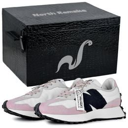 New Balance Кроссовки NB 327 износостойкие и легкие низкие женские розовые - Розовая дымка Wander-Gift Box 2, цвет Pink Mist Wander-Gift Box 2 ms327fe(team679-粉雾漫游1s-box) | pink mist wander-gift box 2