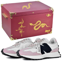 New Balance НБ 327 Износостойкие и легкие низкие кроссовки для бега женские розовые - Розовая дымка Странствие-подарочная коробка 4, цвет Pink Mist Wanderlust-Gift Box 4 ms327fe(team679-粉雾漫游s-box) | pink mist wanderlust-gift box 4