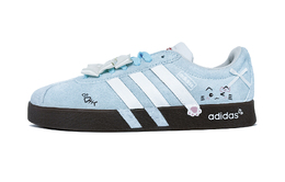 Adidas Женские противоскользящие скейтерские кроссовки VL COURT 2.0 Meowth Fun с низким верхом в светло-голубом цвете, цвет Light Blue hq1802(team735-喵趣) | light blue