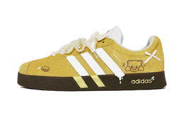 Adidas VL COURT 2.0 Bear Butter Pastry Противоскользящие скейтерские кеды женские низкие желтые, цвет Yellow hq1802(team735-小熊黄油酥) | yellow