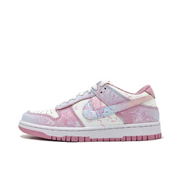 Nike Женские розовые скейтерские кроссовки Dunk Butterfly Feather с низким верхом и устойчивостью к истиранию, цвет Pink dd1873-112(team499-蝶羽霓裳) | pink