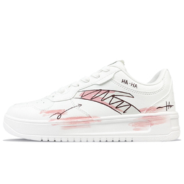 Anta Life Collection противоскользящие амортизирующие низкие скейтерские кроссовки мужские бело-розовые, цвет White Pink 912418001q-2(team40-男涂鸦物语) | white pink