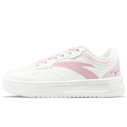 Anta Life Collection противоскользящие амортизирующие низкие скейтерские кроссовки мужские бело-розовые, цвет White Pink 912418001q-2(team40-粉色笑脸男) | white pink