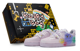 Женские скейтерские кроссовки Nike Air Force 1 низкие зеленые фиолетовые желтые розовые зеленые фиолетовые желтые, цвет Pink Green Purple Yellow dh2920-111(team80-女款草莓软糖s-box） | pink green purple yellow