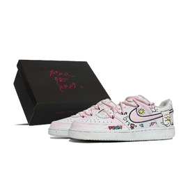 Nike Кроссовки Court Vision 1 Low Pink White, цвет Pink White dh3158-101(team61-爱的传声筒gs-box) | pink white