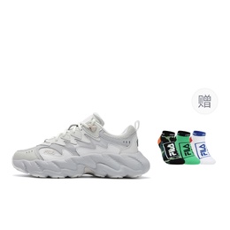 Fila Кроссовки Fern 2 Fern женские низкие повседневные белые серые устойчивые к истиранию дышащие легкие с подарком White/Gray, цвет White/Gray (Gift Included) f12w531101fab | white/gray (gift included)