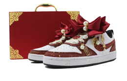 Nike Кроссовки Court Borough Perfect Match 1 Low Top Skateboard Women's Scarlet, цвет Scarlet ct3964-100(team283-喜结良缘1） | scarlet