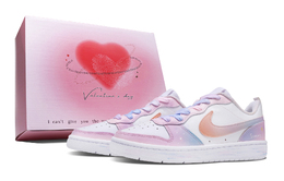 Nike Кроссовки Court Borough 2 Sweetheart Honey Low Top женские розово-фиолетовые, цвет Pink Purple bq5448-100(team-376-甜心蜜糖特殊鞋盒） | pink purple