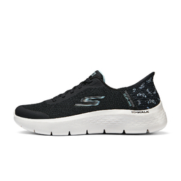 Skechers Женские кроссовки Go Walk Fle Low Top черно-зеленые, цвет Black Green 124823-bkaq | black green