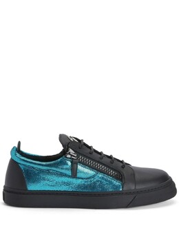 Giuseppe Zanotti кеды Frankie со вставками, синий ru10068k52 | синий