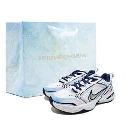 Nike Air Monarch 4 устойчивые к истиранию низкие массивные кроссовки мужские бело-сине-розовые, цвет White Blue Pink 415445-102（team1083- 幻彩脉冲sbox） | white blue pink