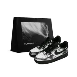Кроссовки Nike Air Force 1 с увеличенной амортизацией низкие скейтерские унисекс черно-белые, цвет Black cw2288-001(team577-墨影s-box) | black