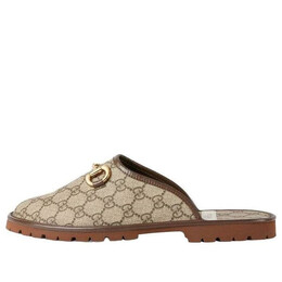 Кроссовки gg slipper beige canvas 'brown beige' Gucci, коричневый 655571-96g60-9762 | brown/beige/ebony