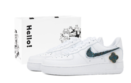Nike Кроссовки Air Force 1 Low Top Unisex бело-зеленые, цвет White 315122-111(team943-珍珠幻彩) | white