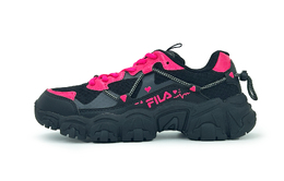Fila Флюид кул розовые милые лапки низкие кеды унисекс черные, цвет Black 1jm02570h_001（team103-酷粉萌爪） | black