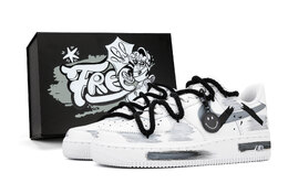 Кроссовки Nike Air Force 1 нескользящие водонепроницаемые износостойкие легкие дышащие низкие унисекс черно-бело-серые, цвет Black White Gray 315122-111(team18-断钩裂痕） | black white gray