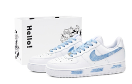 Кроссовки Nike Air Force 1 устойчивые к истиранию низкие для скейтбординга унисекс бело-голубые, цвет White Blue 315122-111(team943-雾蓝印记) | white blue