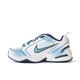 Nike Air Monarch 4 противоскользящие износостойкие низкие массивные кроссовки унисекс бело-синие, цвет White Blue 415445-102(team189-暮云海) | white blue