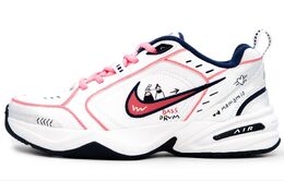 Nike Эйр Монарх 4 Тайм Фриз лёгкие увеличивающие рост низкие массивные кроссовки унисекс бело-розовые, цвет White Pink 415445-102（team241-定格恋期） | white pink