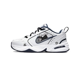 Nike Эйр Монарх 4 противоскользящие и износостойкие увеличивающие рост низкие массивные кроссовки унисекс черно-белые, цвет Black White 415445-102(team502-躺平阿拉斯加) | black white