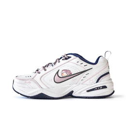 Nike Air Monarch 4 противоскользящие износостойкие низкие массивные кроссовки унисекс бело-розовые, цвет White Pink 415445-102 (team746-池北安) | white pink