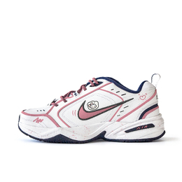 Nike Air Monarch 4 противоскользящие износостойкие низкие массивные кроссовки унисекс бело-розовые, цвет White 415445-102(team676-纽约之雨) | white