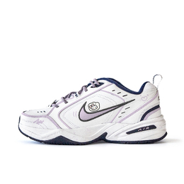 Nike Эйр Монарх 4 противоскользящие износостойкие низкие массивные кроссовки унисекс бело-фиолетовые, цвет White 415445-102(team676-柠檬糖) | white