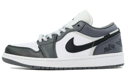 Nike Air Jordan 1 Легкие Лоу-топ Скейтборд Кроссовки Унисекс Черный Белый - Черный, цвет Black 553558-152（team731酷灰星芒） | black