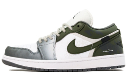 Nike Быстросохнущие низкие кроссовки Air Jordan 1 Unisex черные, цвет Black 553558-152（team 墨影云阶） | black