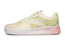 Anta Скользоустойчивые амортизирующие низкие скейтерские кеды Life Collection для мужчин в зелёно-жёлто-розовом цвете, цвет Green Yellow Pink 912418001q-2(team65-拉bubu男款黄) | green yellow pink