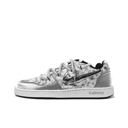 Nike Эбернон серебряные лезвия нескользящие устойчивые к истиранию низкие скейтерские кроссовки мужские серебристые, цвет Silver aq1774-102(team1143-银刃) | silver