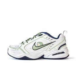Nike Эйр Монарх 4 противоскользящие износостойкие низкие массивные кроссовки унисекс бело-зеленые, цвет White Green 415445-102 (team746-芒诗) | white green