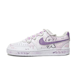 Nike Кроссовки Court Vision 1 противоскользящие износостойкие низкие унисекс фиолетовые фиолетовое сияние, цвет Purple Radiance cd5463-101(team61-芋泥小熊） | purple radiance