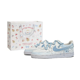 Nike Кроссовки Court Vision 1 West Highland с амортизацией для щенков низкие унисекс синие, цвет Blue cd5463-101(team61-西高地七夕小狗） | blue