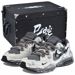 Nike Кроссовки Air Max Fusion Abрасcион Резистент Лоу Топ для бега мужские бело-серые Gray Domain Cruiser с подарочной коробкой, цвет Gray Domain Cruiser-Gift Box 2 cj1670-102(team679-灰域巡航s-box) | gray domain cruiser-gift box 2