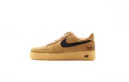 Nike Кроссовки Air Force 1 противоскользящие износостойкие низкие для скейтбординга унисекс коричневый черный, цвет Brown Black cj9179-200（team719-麻绳小麦） | brown black