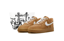 Nike Air Force 1 Белая Тыква Цветок Противоскользящие Износостойкие Низкие Кроссовки для Скейтбординга Унисекс Коричневый, Белый - Пшеничный, цвет Wheat cj9179-200(team619-白腰果花s-box) | wheat