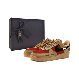 Nike Кроссовки Air Force 1 для скейтбординга унисекс низкие красно-черно-белые выжженный красный, цвет Burnt Red cj9179-200(team603-焦红暴击s-box) | burnt red