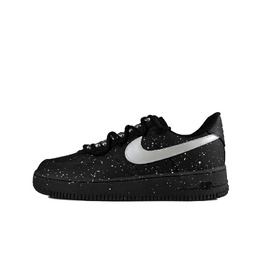 Кроссовки Nike Air Force 1 противоскользящие износостойкие низкие для скейтбординга унисекс черно-серебристые, цвет Black Silver cw2288-001(team619-银色满天星) | black silver
