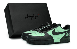 Nike Кроссовки Air Force 1 Low-Top Skateboard Unisex черно-зелено-фиолетовые, цвет Black Green Purple cw2288-001(team80-男女青提果酱s-box) | black green purple
