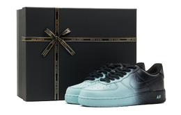 Кроссовки Nike Air Force 1 устойчивые к истиранию с эффектом увеличения роста унисекс черно-голубые, цвет Black Cyan cw2288-111（team1393-春日青sbox） | black cyan