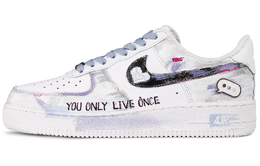 Nike Кроссовки Air Force 1 белые противоскользящие износостойкие низкие скейтбордские мужские серо-фиолетовые, цвет Gray Purple cw2288-111(team41-对话气泡) | gray purple