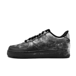 Nike Кроссовки Air Force 1 Graffiti Kingdom с амортизацией, износостойкие низкие скейтерские унисекс черно-серебристые, цвет Black Silver cw2288-001（team499-涂鸦国度） | black silver