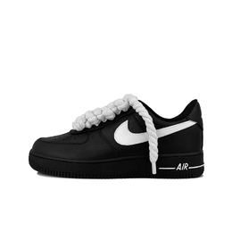 Nike Кроссовки Air Force 1 Slip Resistant Abrasion Resistant с противоскользящей и износостойкой подошвой, низкие, унисекс, черно-белые, цвет Black White cw2288-001(team619-白色孤影) | black white