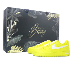 Nike Air Force 1 Cheeses Cheese нескользящие поддерживающие увеличивающие рост низкие скейтбордские кроссовки унисекс желто-белые - Cheeses Cheese-Prestige Edition подарочная сумка cw2288-111(team1035-芝士奶酪) | cheeses cheese-prestige edition shopping bag