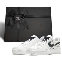Nike Air Force 1 Износостойкие низкие скейтерские кроссовки унисекс черно-белые, цвет White cw2288-111（team307-小蘑菇礼盒） | white